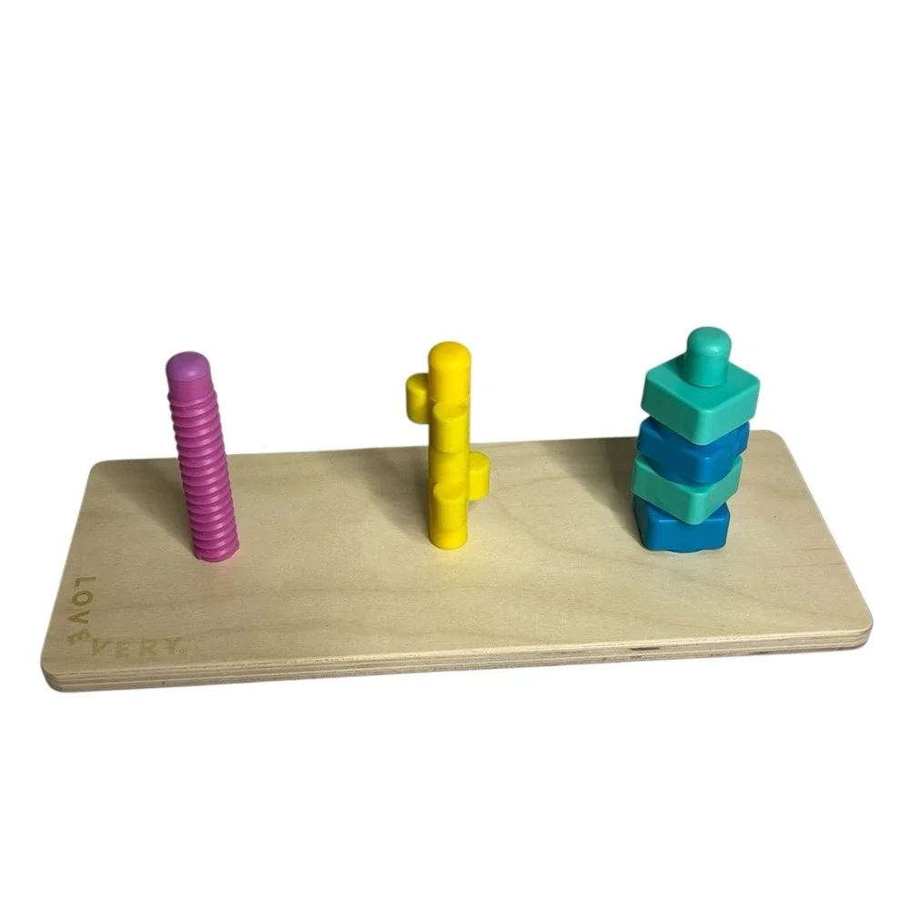 Lovevery Wood Sorting Stacking Shapes Colors Toy INVESTIGATOR Play Montessori